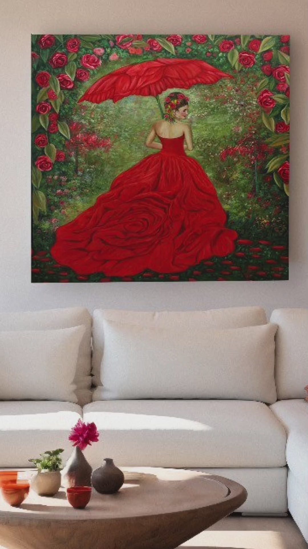 Artwork #70 - Lady in Red Garden